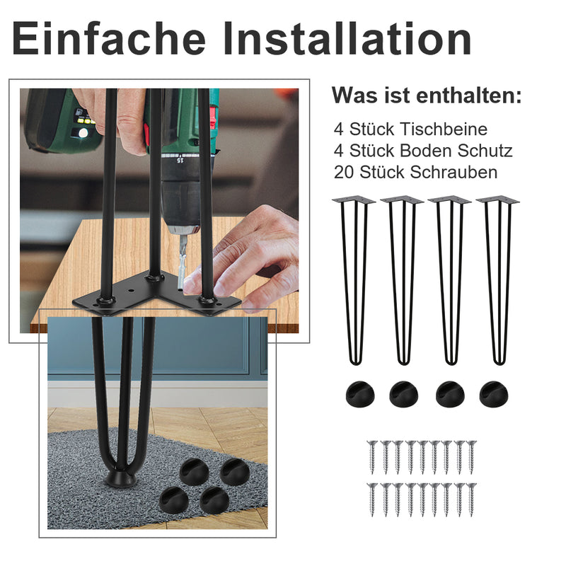 Sonnewelt Hairpin Legs tischbeine Metall schwarz