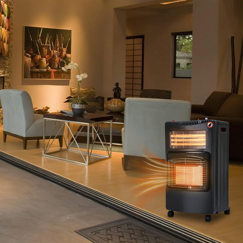 Sonnewelt Gasheizofen 4,2 KW und 1260W Elektrische Gasheizung