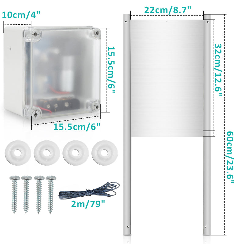 Sonnewelt Automatische Hühnertür mit Lichtsensor und Zeitsteuerung