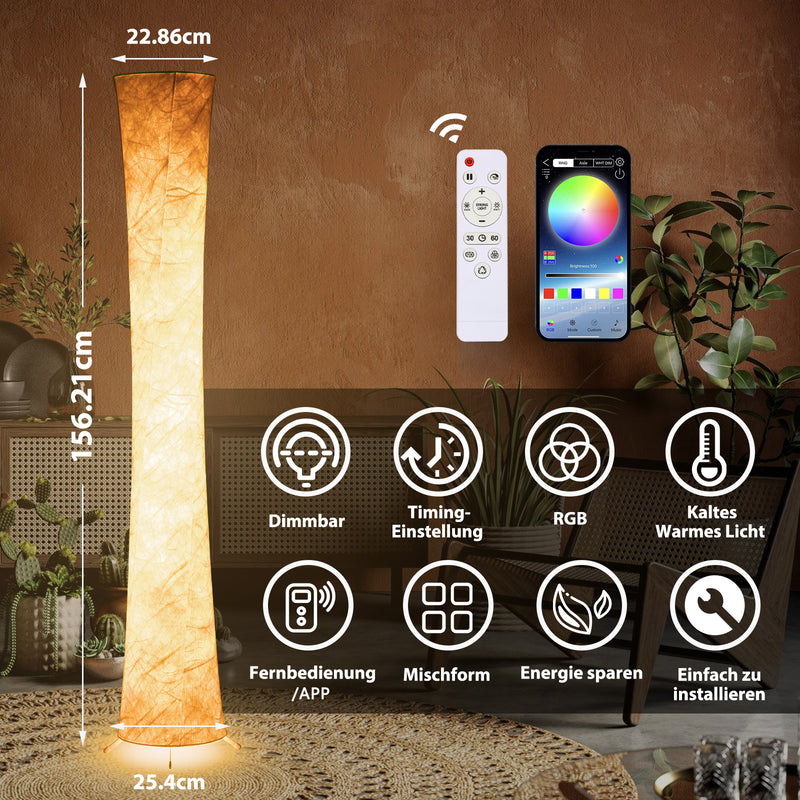 Sonnewelt LED Stehlampe Dimmbar RGB mit Fernbedienung APP