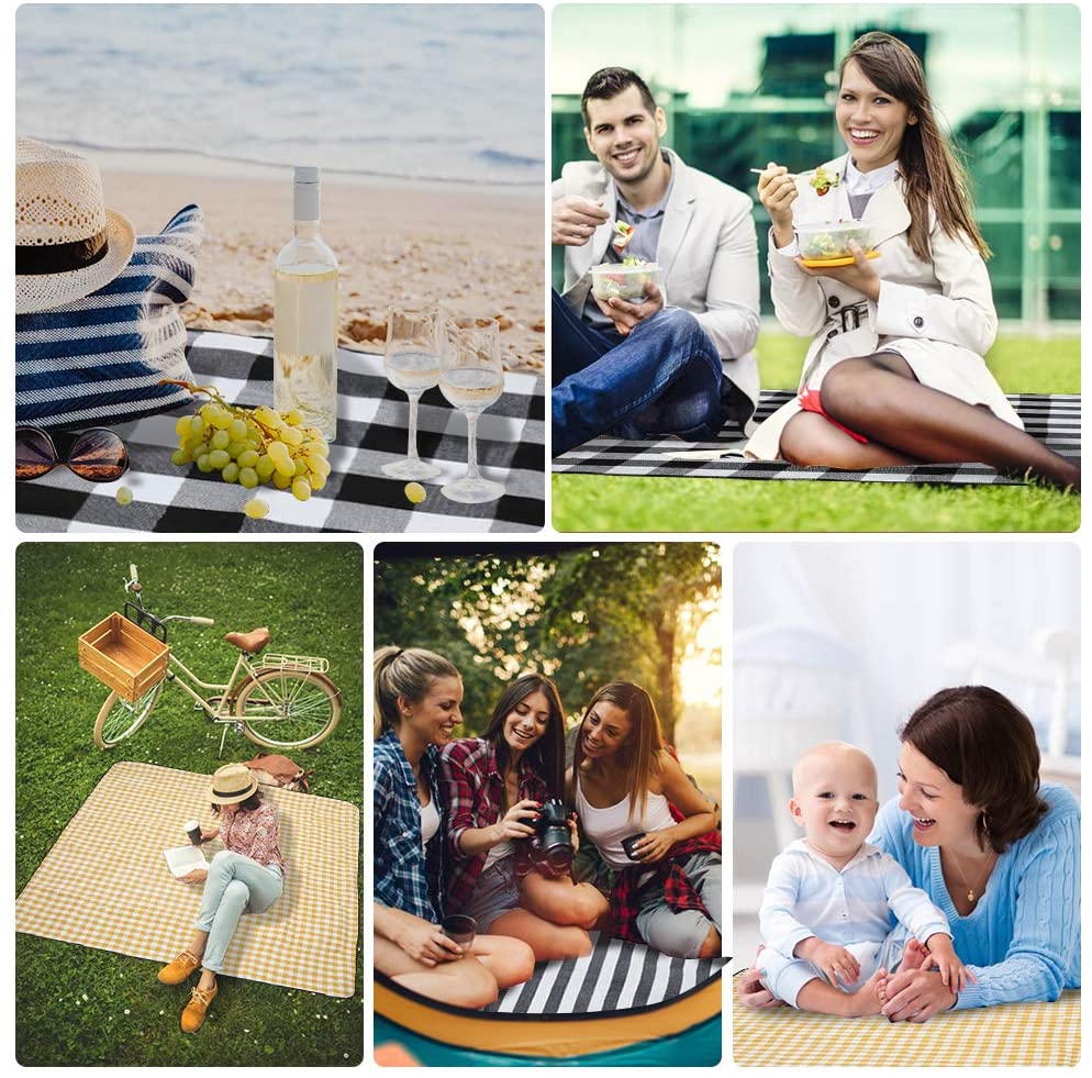 Sonnewelt Picknickdecke wasserdicht tragbar (200×200cm)