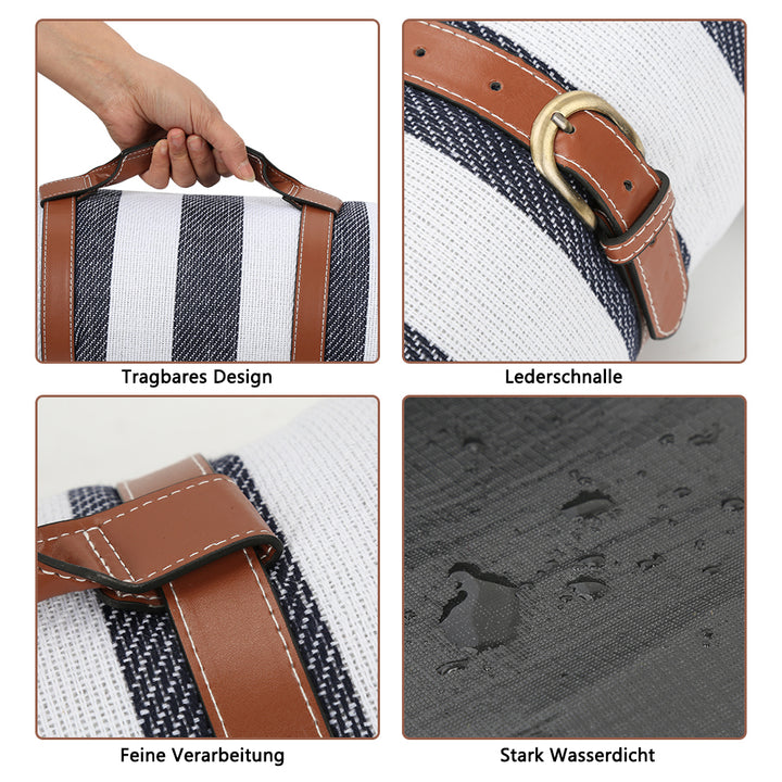 Sonnewelt Picknickdecke wasserdicht tragbar (200×200cm)