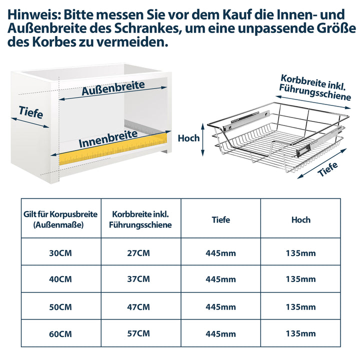 Sonnewelt kitchen drawer telescopic drawer metal 2 pieces