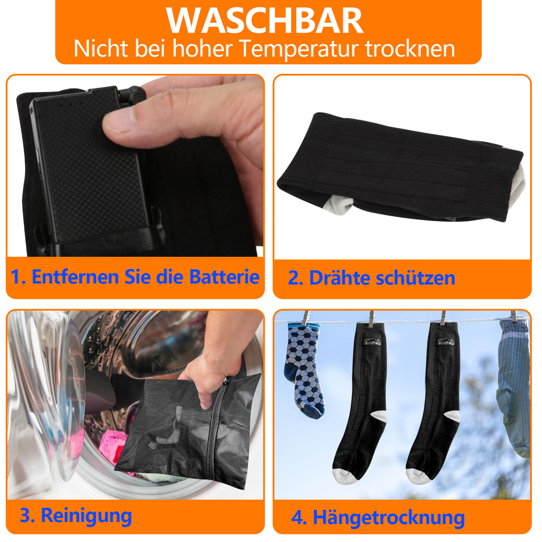 Sonnewelt Beheizte Socken Herren Damen Wiederaufladbar