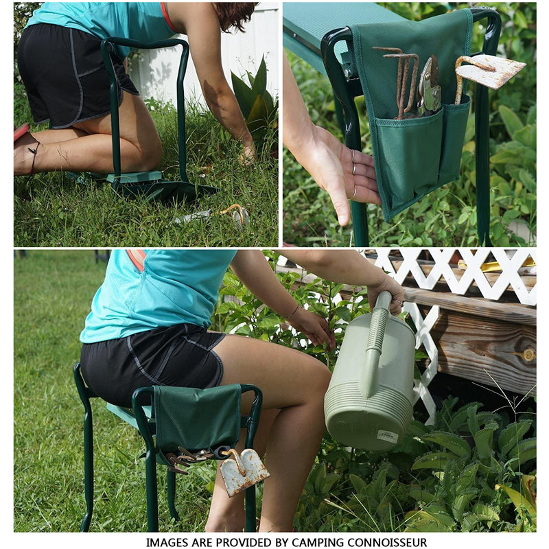Sonnewelt 2in1 Kniebank Tragbar Gartenhocker
