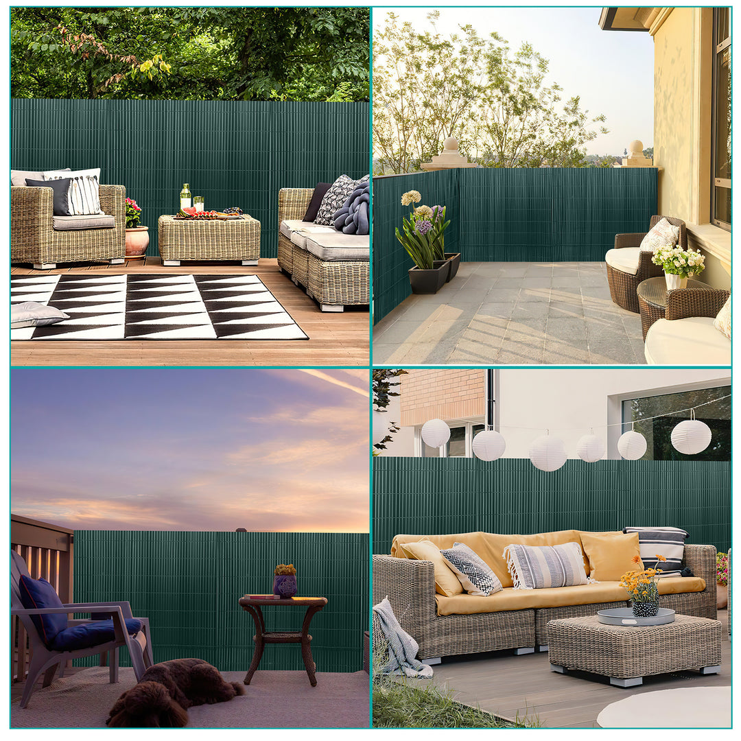 Sonnewelt PVC Sichtschutzmatte mit Kabelbindern