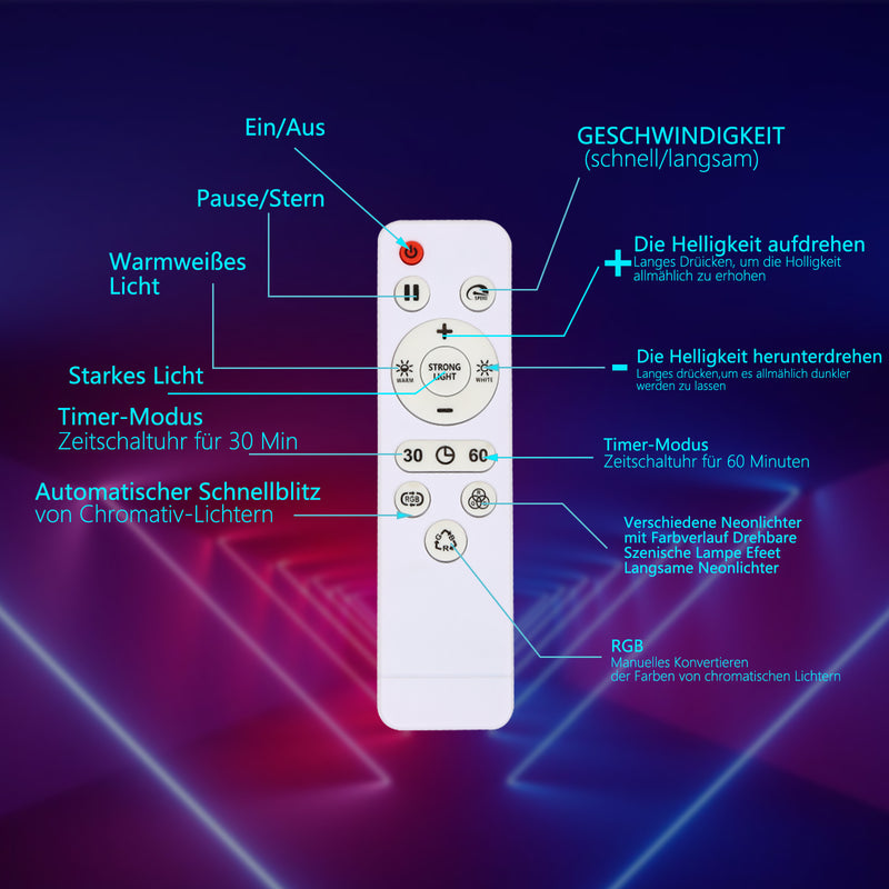 Sonnewelt LED Stehlampe Dimmbar RGB mit Fernbedienung APP