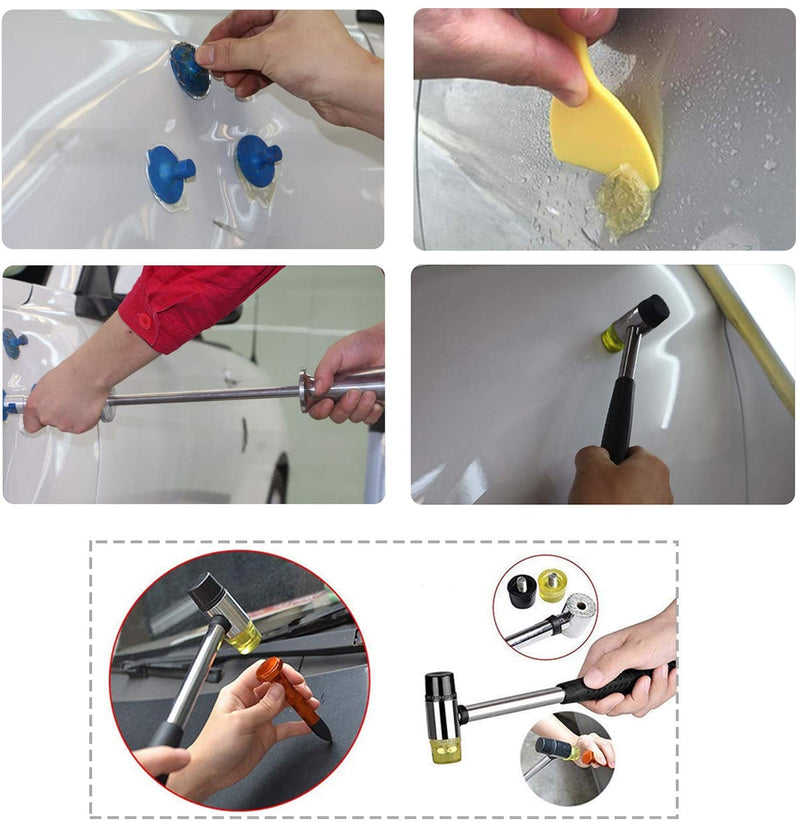 Sonnewelt 49pcs Dellen Reparatur Ausbeulwerkzeug Lackfreies Set