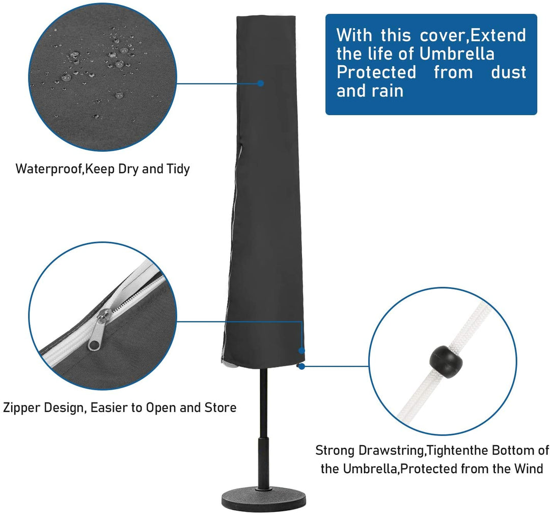 Sonnewelt Sonnenschirm Schutzhülle Ø 300 mit Reißverschluss
