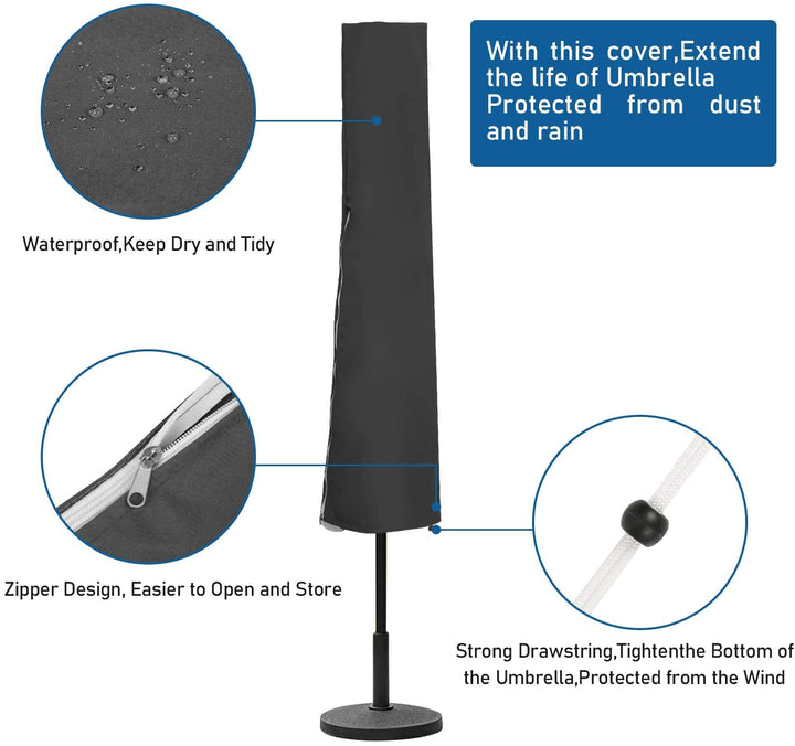 Sonnewelt Sonnenschirm Schutzhülle Ø 300 mit Reißverschluss