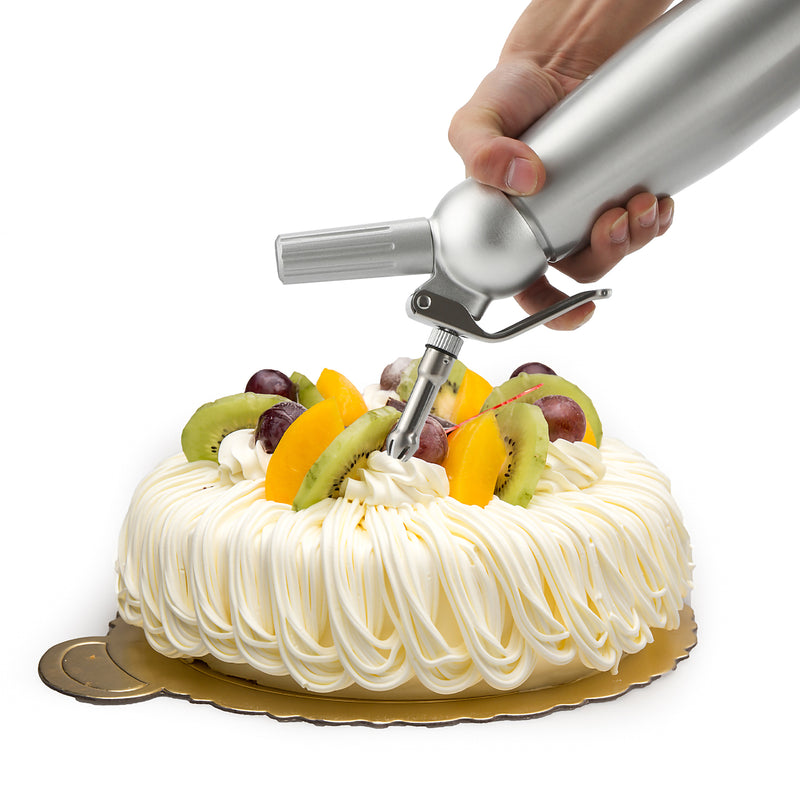 Sonnewelt cream dispenser aluminum with 3 nozzles 500ml