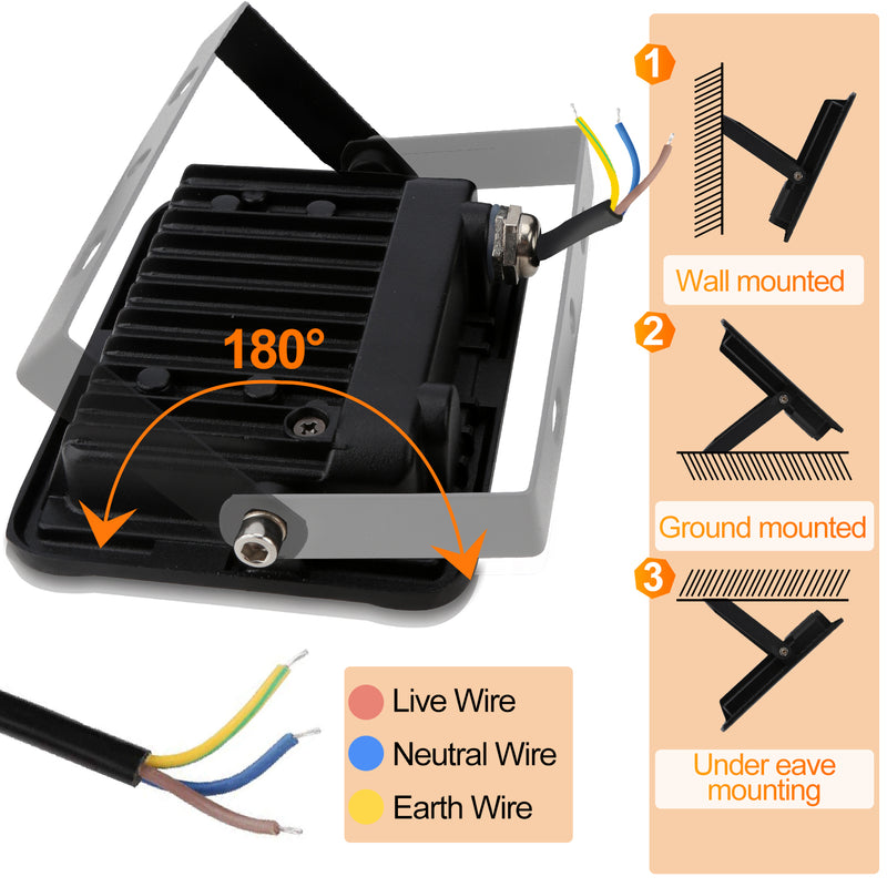 Sonnewelt LED Strahler mit Bewegungsmelder IP66 10-50W