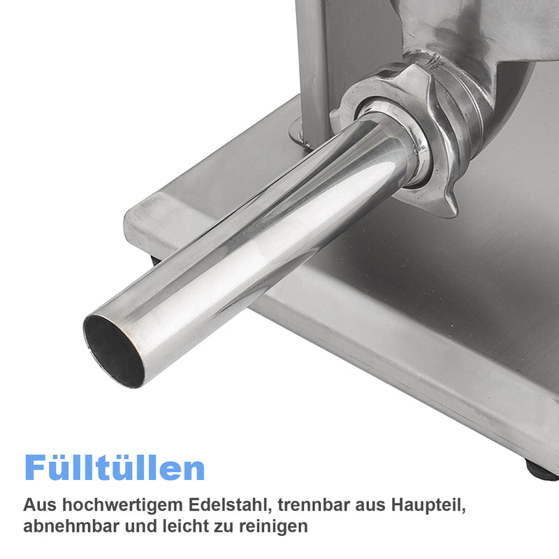 Sonnewelt Wurstfüllmaschine Zuhause Edelstahl 3L 5L 7L