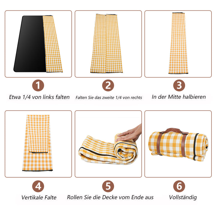 Sonnewelt Picknickdecke wasserdicht tragbar (200×200cm)