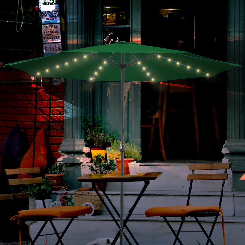 Sonnewelt Sonnenschirm 3m Outdoor mit LED Solar
