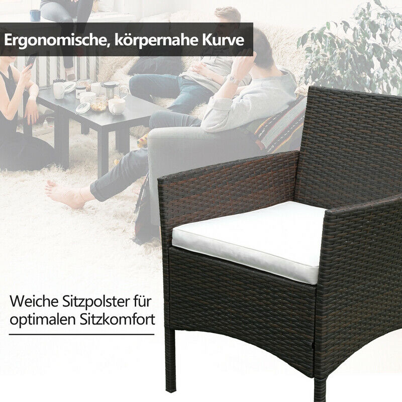 Sonnewelt Gartenmöbel Polyrattan Lounge Set
