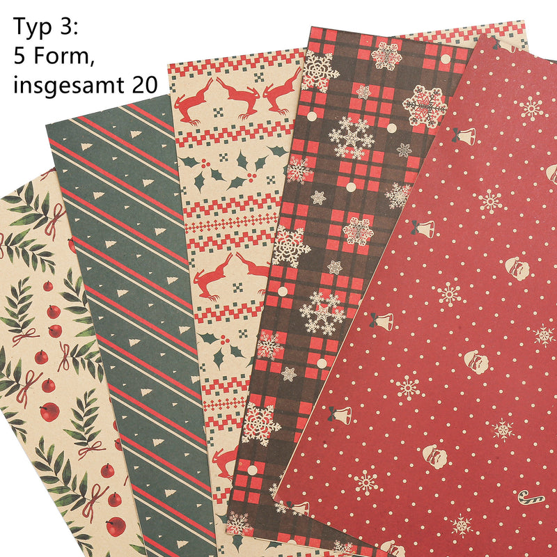 Sonnewelt Geschenkpapier Weihnachtspapier 70 * 50 cm