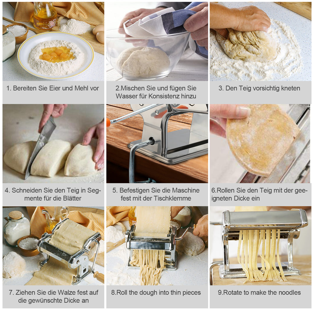 Sonnewelt Pasta Machine Maker 3 in 1 Pasta Machine