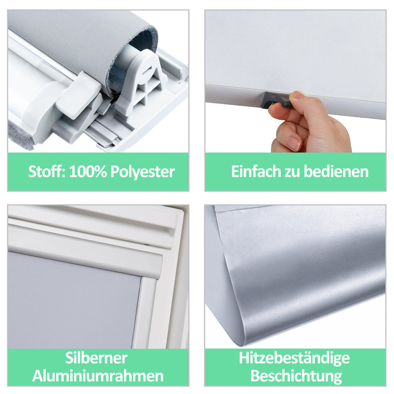 Sonnewelt Dachfenster Rollo Verdunkelungsrollo für VELUX
