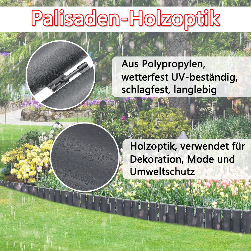 Sonnewelt plastic lawn edge wood look