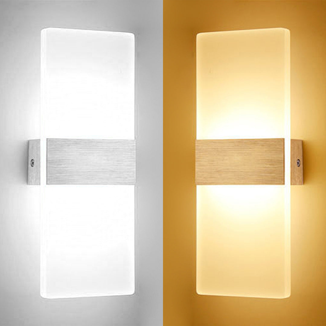 Sonnewelt LED Wandleuchte 6W/12W Weiß /Warmweiß