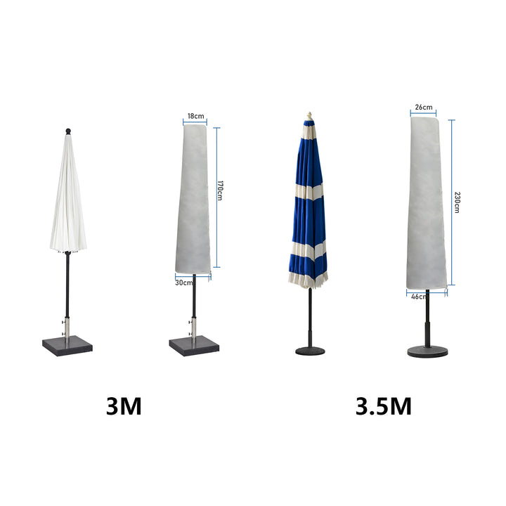 Sonnewelt Sonnenschirm Schutzhülle Ø 300 mit Reißverschluss