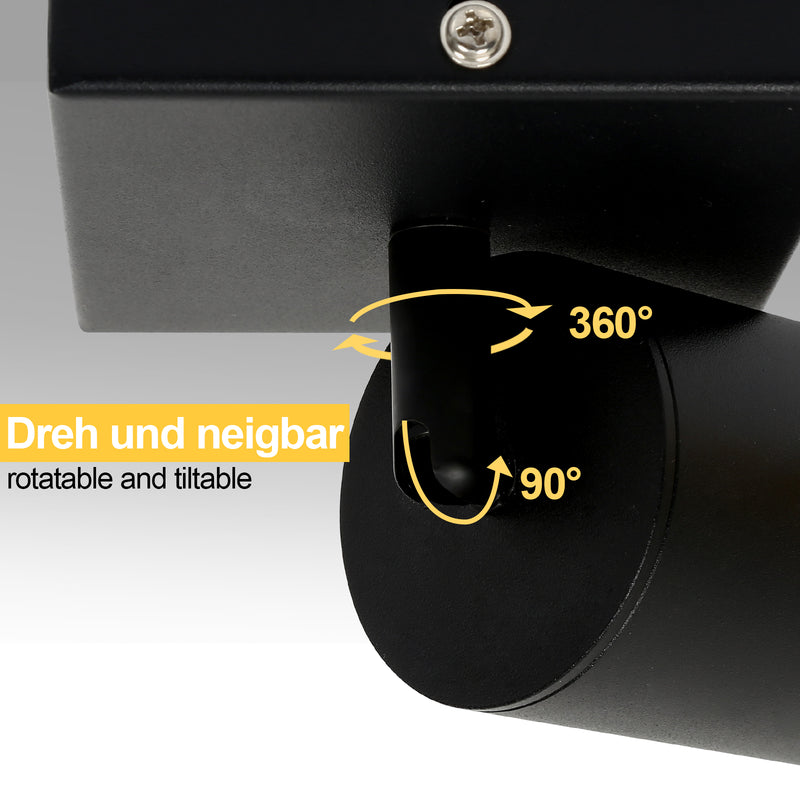Sonnewelt Deckenstrahler GU10 4W 1/2/3 flammig Warmweiß