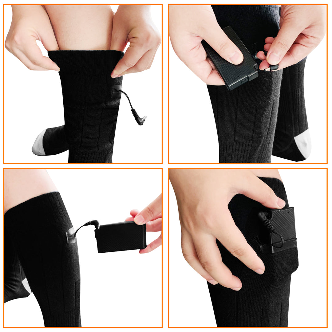 Sonnewelt Beheizte Socken Herren Damen Wiederaufladbar