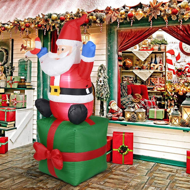 Sonnewelt Weihnachtsmann Aufblasbarer 180cm LED Deko IP44