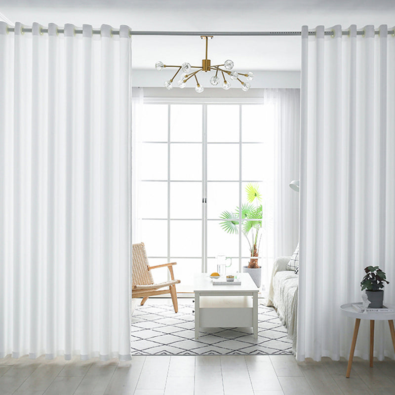 Sonnewelt 2x Gardinen Voile Ösenvorhänge Polyester
