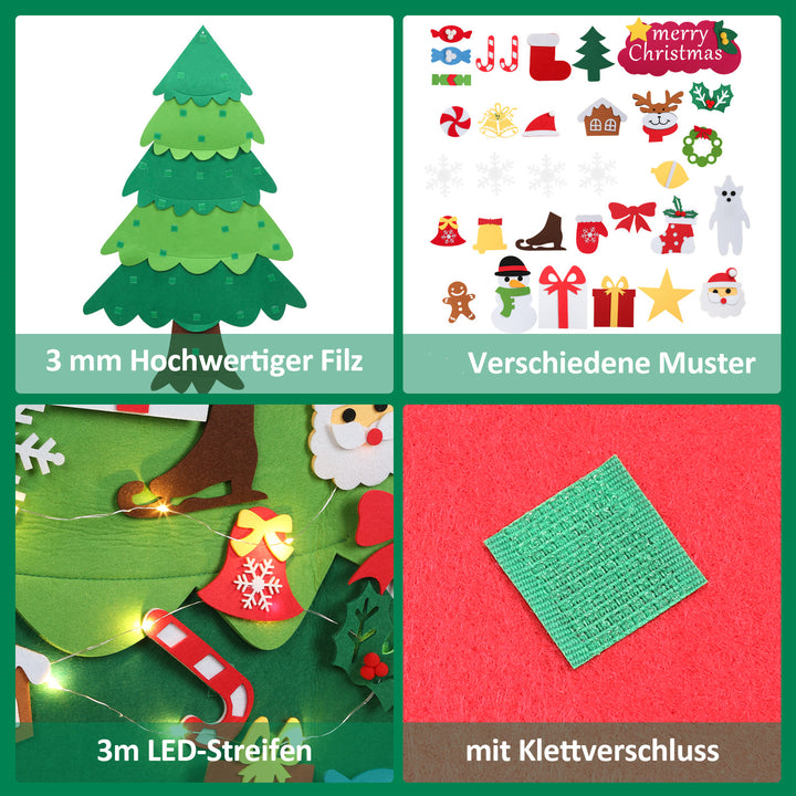 Sonnewelt Filz LED Weihnachtsbaum 105cm DIY