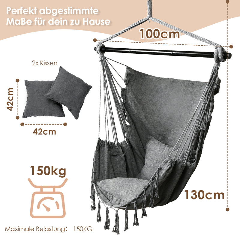 Sonnewelt Hängesessel mit 2 Kissen