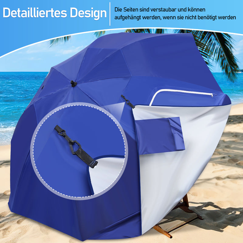Sonnewelt Sonnenschirm mit Seitenwand 210cm