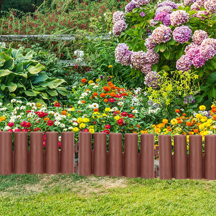 Sonnewelt plastic lawn edge wood look