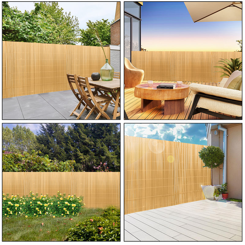 Sonnewelt PVC Sichtschutzmatte mit Kabelbindern Doppelte Verstärkung