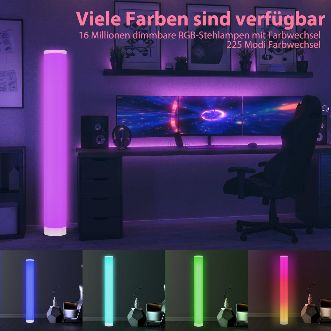 Sonnewelt 2X LED Stehlampe RGB Dimmbar mit Fernbedienung 6W