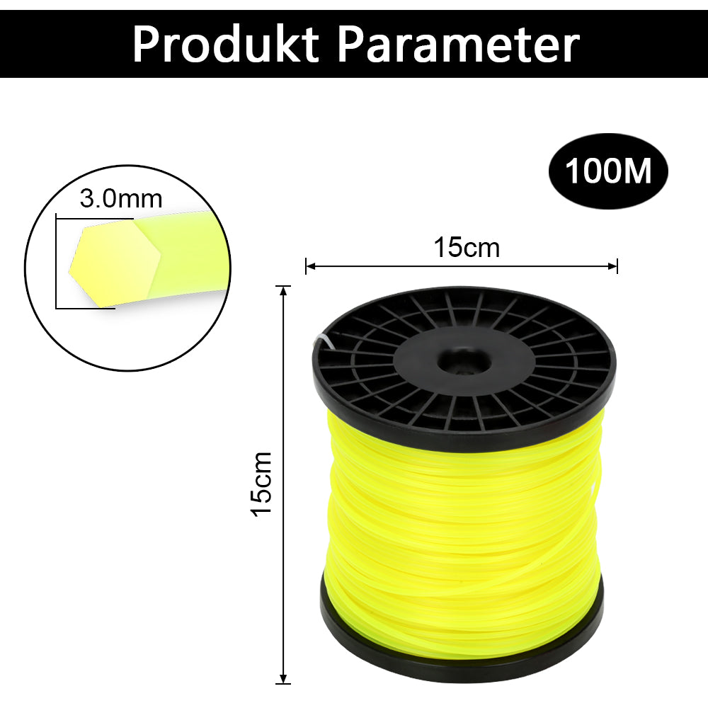 Sonnewelt Trimmerfaden Mähschnur Nylonfaden 100m