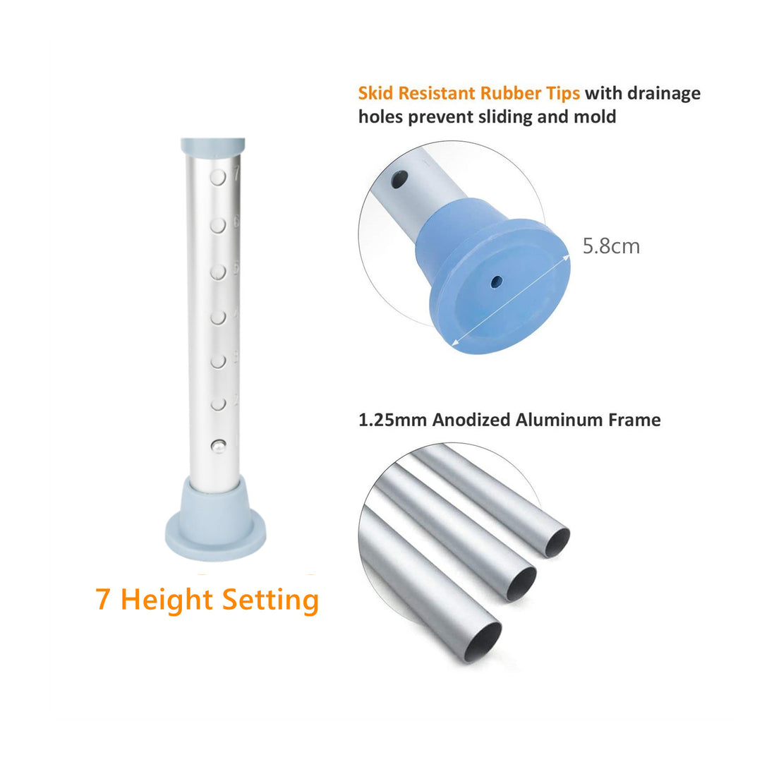 Sonnewelt Duschhocker Duschstuhl 360°Drehbarer