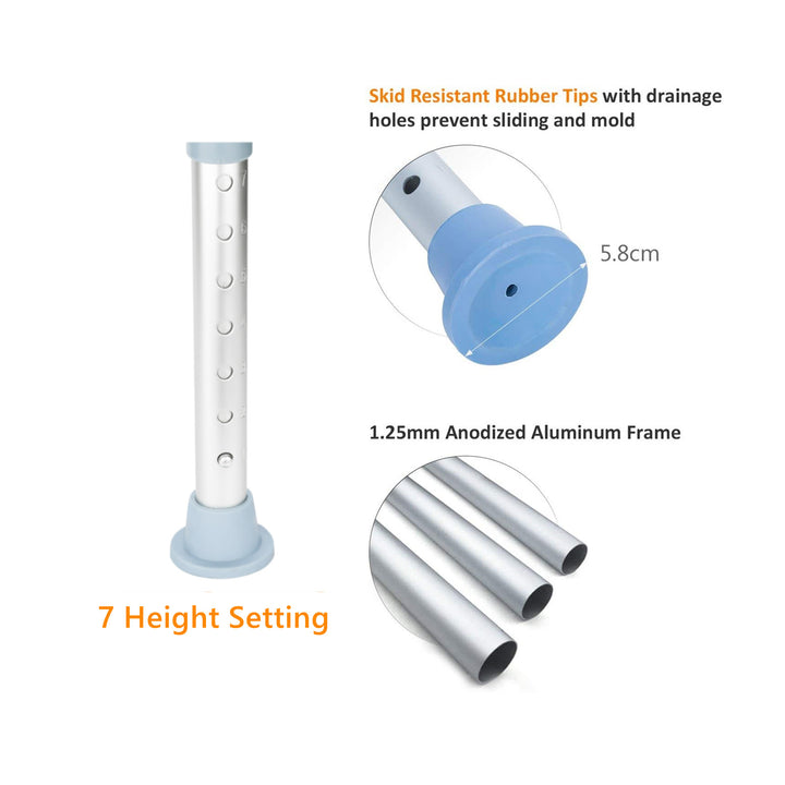 Sonnewelt Duschhocker Duschstuhl 360°Drehbarer