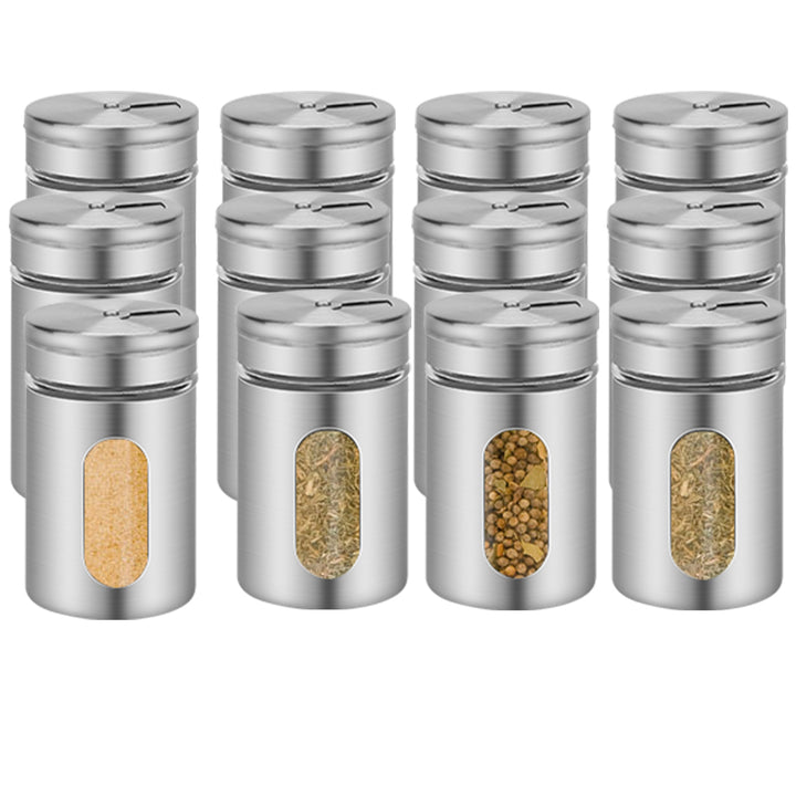 Sonnewelt spice jars set of 12 stainless steel