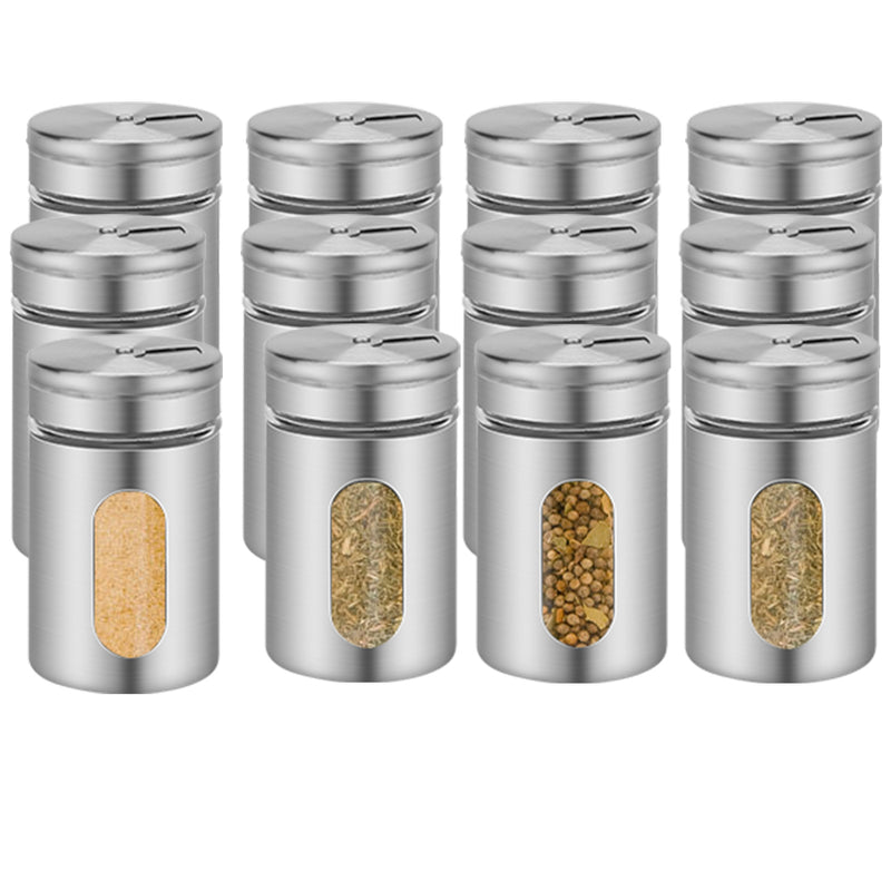 Sonnewelt spice jars set of 12 stainless steel