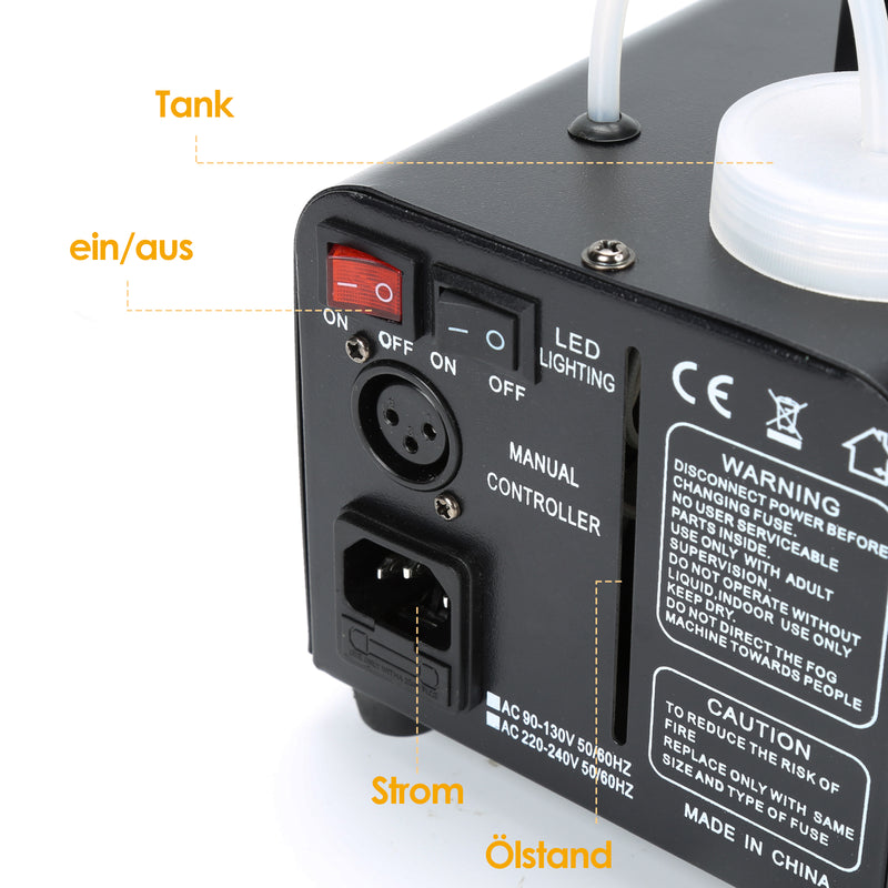 Sonnewelt Nebelmaschine Bühnenlicht LED Wireless 13 Farben