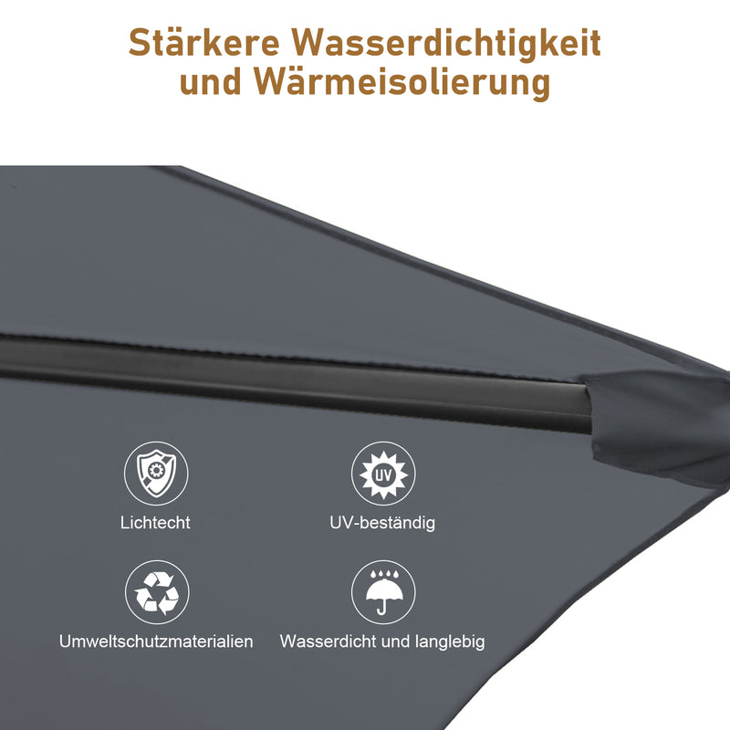Sonnewelt Ampelschirm Ø3.5m Ø3m Garten