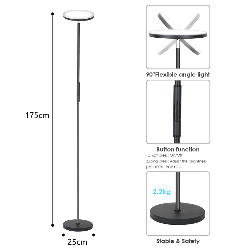 Sonnewelt Stehlampe LED Dimmbar RGB 24W