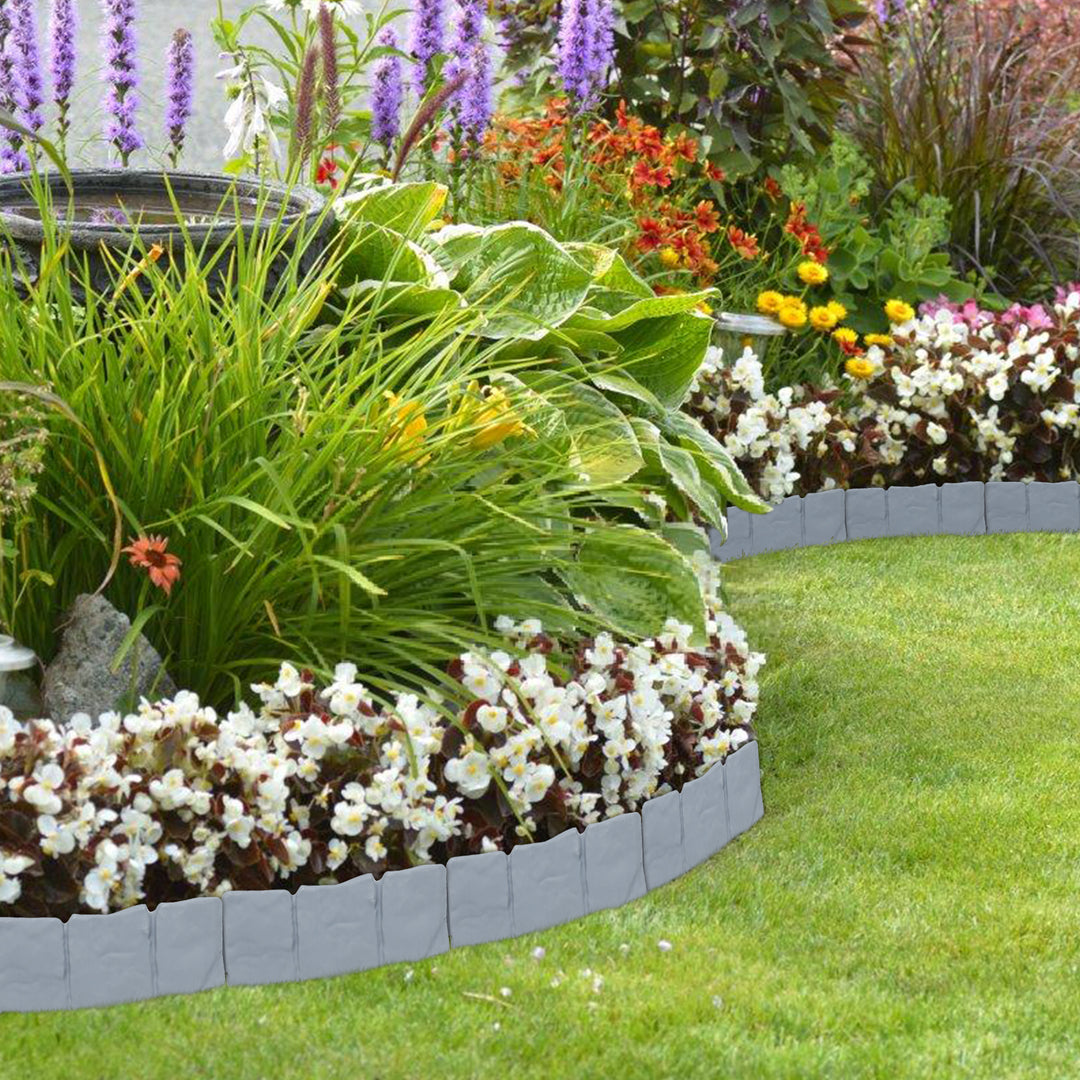 Sonnewelt lawn edge plastic stone look