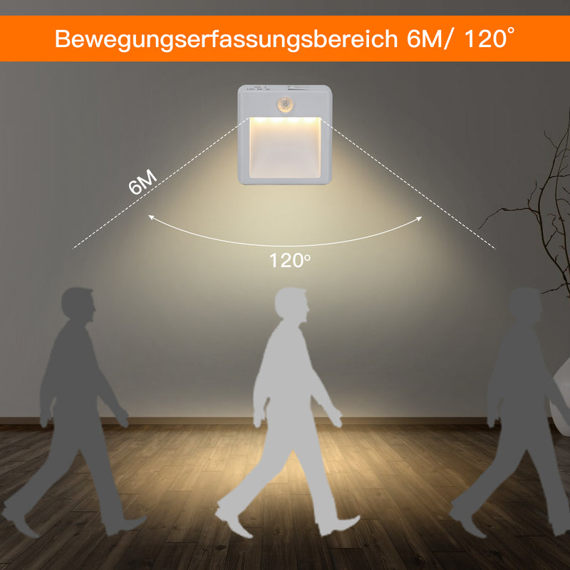 Sonnewelt 2x LED Nachtlicht Steckdose mit Dämmerungssensor