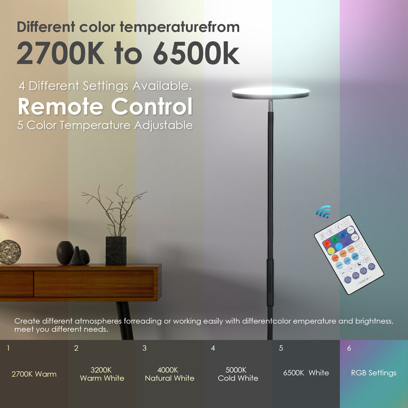 Sonnewelt Stehlampe LED Dimmbar RGB 24W