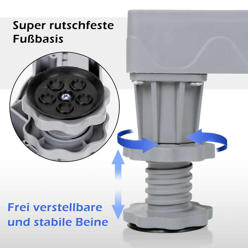 Sonnewelt Verstellbare Waschmaschinen Untergestell mit 4 Füße