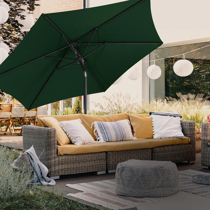 Sonnewelt Sonnenschirm 2.7m Winkelverstellbar mit/ohne LED