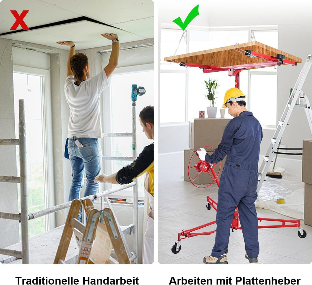 Sonnewelt Plattenheber 68 kg Traglast klappbar Höhenverstellbar 140cm -350cm